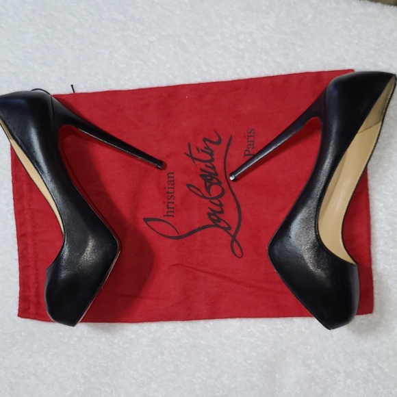 Christian Louboutin Black Nappa Leather Miss Clichy Pumps Size 38 - Picture 13 of 13